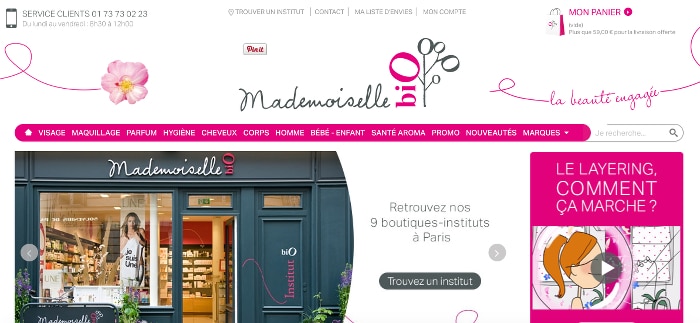 e-shops beauté bio préférés mademoiselle bio