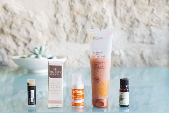 favoris et découvertes beauté : baume hurraw, soin john master organics, oolution, fleurance nature et aroma zone