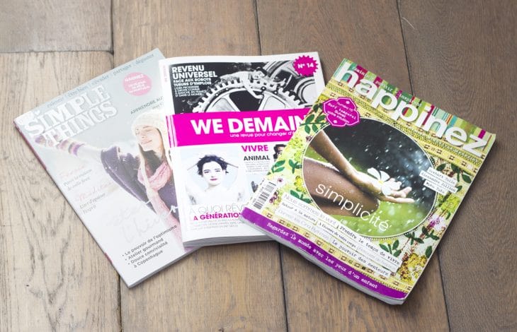 lectures green et inspirantes : we demain, simple things et happinez