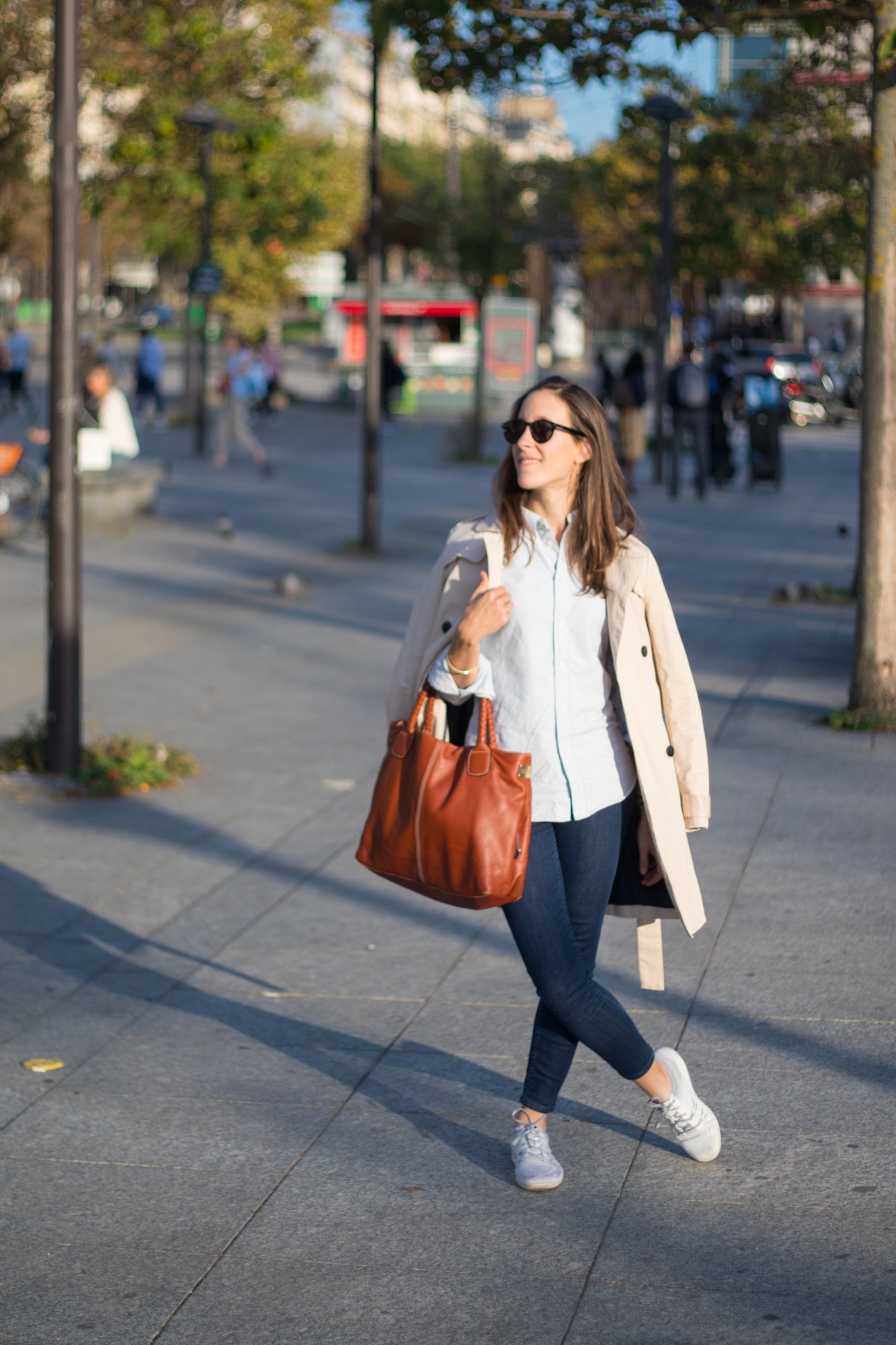 look trench beige preppy 