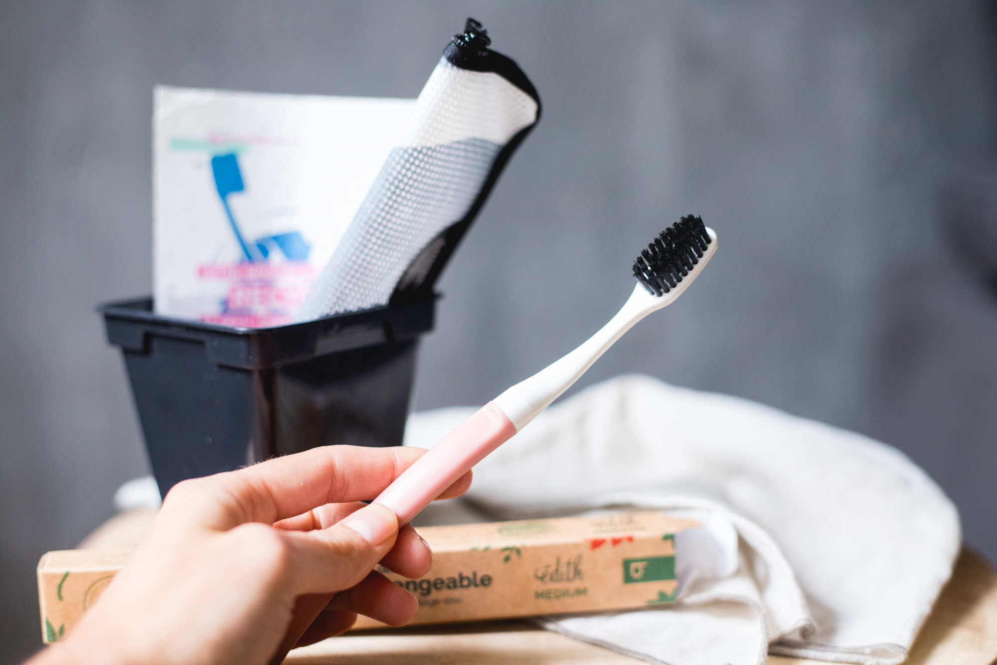 brosse à dents à tête interchangeable écologique